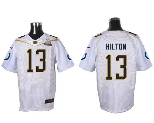 Nike Colts #13 T.Y. Hilton White 2016 Pro Bowl Men's Stitched NFL Elite Jersey